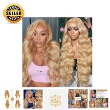 Elegant 22 Inch Honey Blonde Wig with HD Lace - Pre-Plucked for Flawless Fit