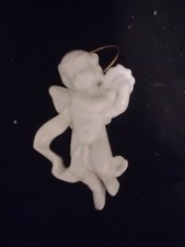 Vintage White Porcelain White Angel Ornament