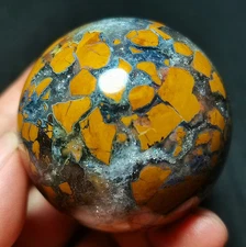 TOP 151G 47mm Natural Polished Colorful Banded Agate Crystal Ball HealingYT852