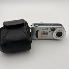 Sony Cyber-Shot DSC-P71 3.2 MP Compact Digital Camera Silver w/ Case