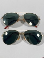 2 VTG Antique Ray Ban Bausch Lomb Aviator Pilot Sunglasses BL Stamp