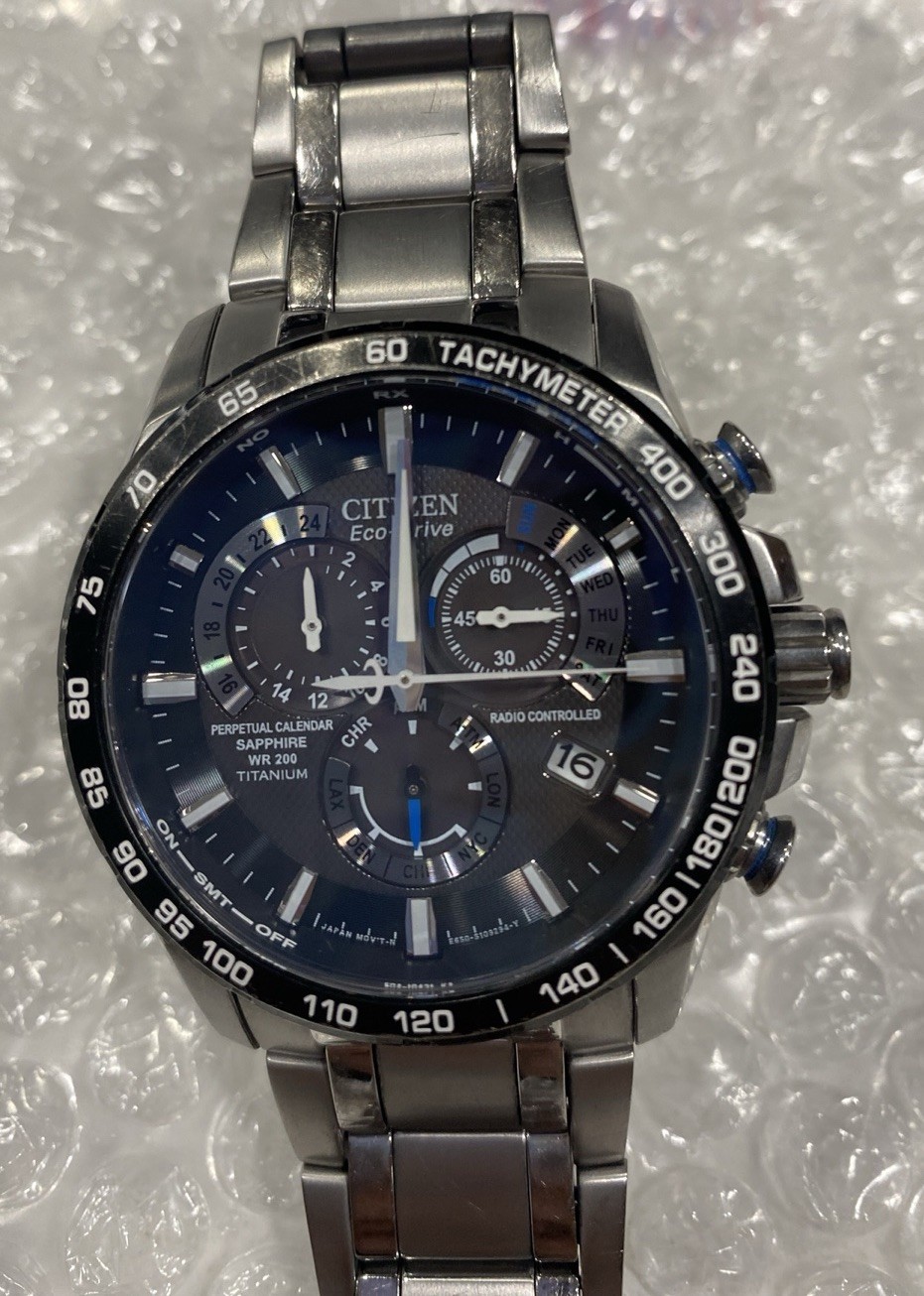 Citizen Eco-Drive E650 Men Perpetual Calendar Silver Tone, Base Titanium
