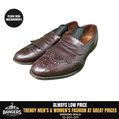Allen Edmonds Wakefield Men Size 13 D Dark Brown Leather Loafers Wingtip 1749