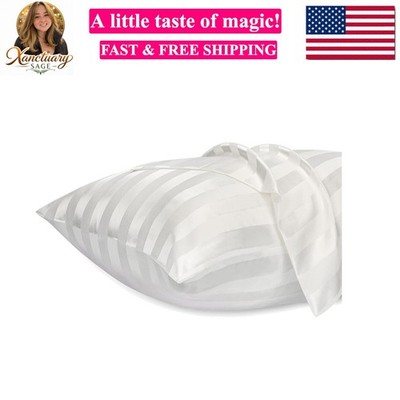 Satin Pillowcases, Similar to Silk Pillow Cases King Size Set of 2, Pillow Ca...
