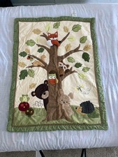Lambs  Ivy Forest Crib Bedding Quilted Blanket 2 Sheets Bed Skirt Wall Hangings
