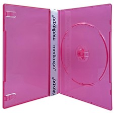 SLIM Clear Red Color Single DVD Cases 7MM Lot