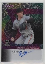 2024 Leaf Vivid Auto Black Laser 1/1 Zebby Matthews #BA-ZM1 Auto 09an