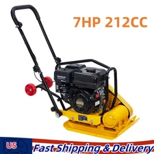 7HP Plate Compactor Rammer 212CC Gas Engine 4200lbs Compaction Force Rammer