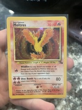 Carta Pokémon Moltres TCG 12/62 Holo Unlimited rara set fossile