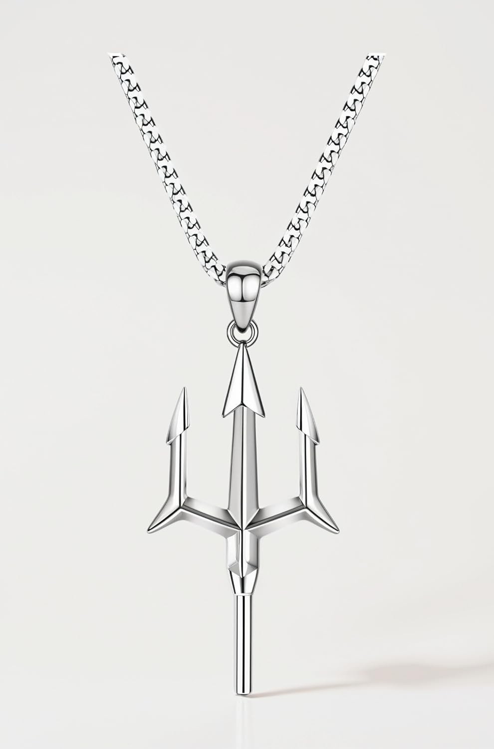 Trishul Pendant Necklace, Stainless Steel For Men Women Unisex Free Shipping