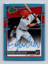 2020 Donruss Optic #RPS-DC Dylan Carlson Rated Prospects Signatures Blue /35