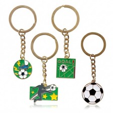 4er Set Schl&uuml;sselanh&auml;nger Fu&szlig;ball - Sportzubeh&ouml;r Design Ball und Schuhe