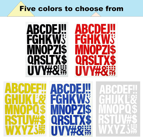 220 Pieces Iron on Letters for Clothing, 5 Sheets of Black Heat Transfer Vinyl f - Picture 2 of 7