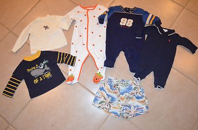 Baby Boys 3 - 6 months 6 Pc Lot Polo Ralph Lauren, Gymboree, Baby Gap, Carters