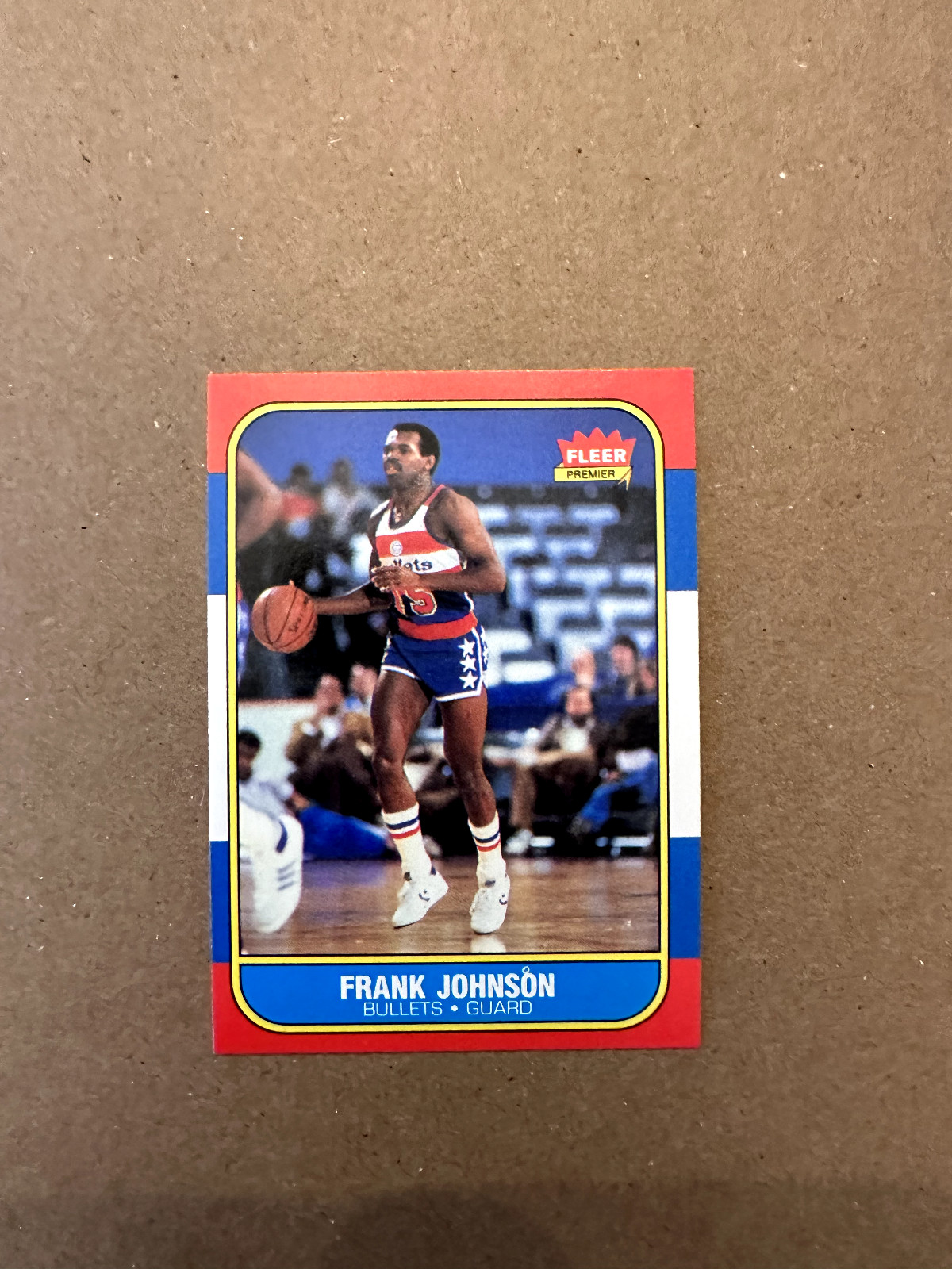 1986 Fleer Frank Johnson #52 Washington Bullets Basketball Fresh Pull Card NM