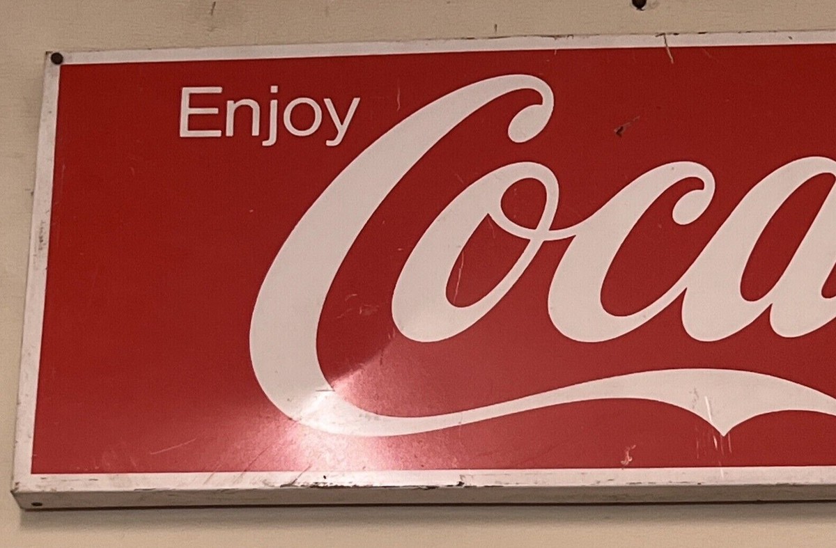Vintage “Enjoy Coca-Cola” Sign 10.25 Vintage “Enjoy Coca-Cola” Sign 10.25