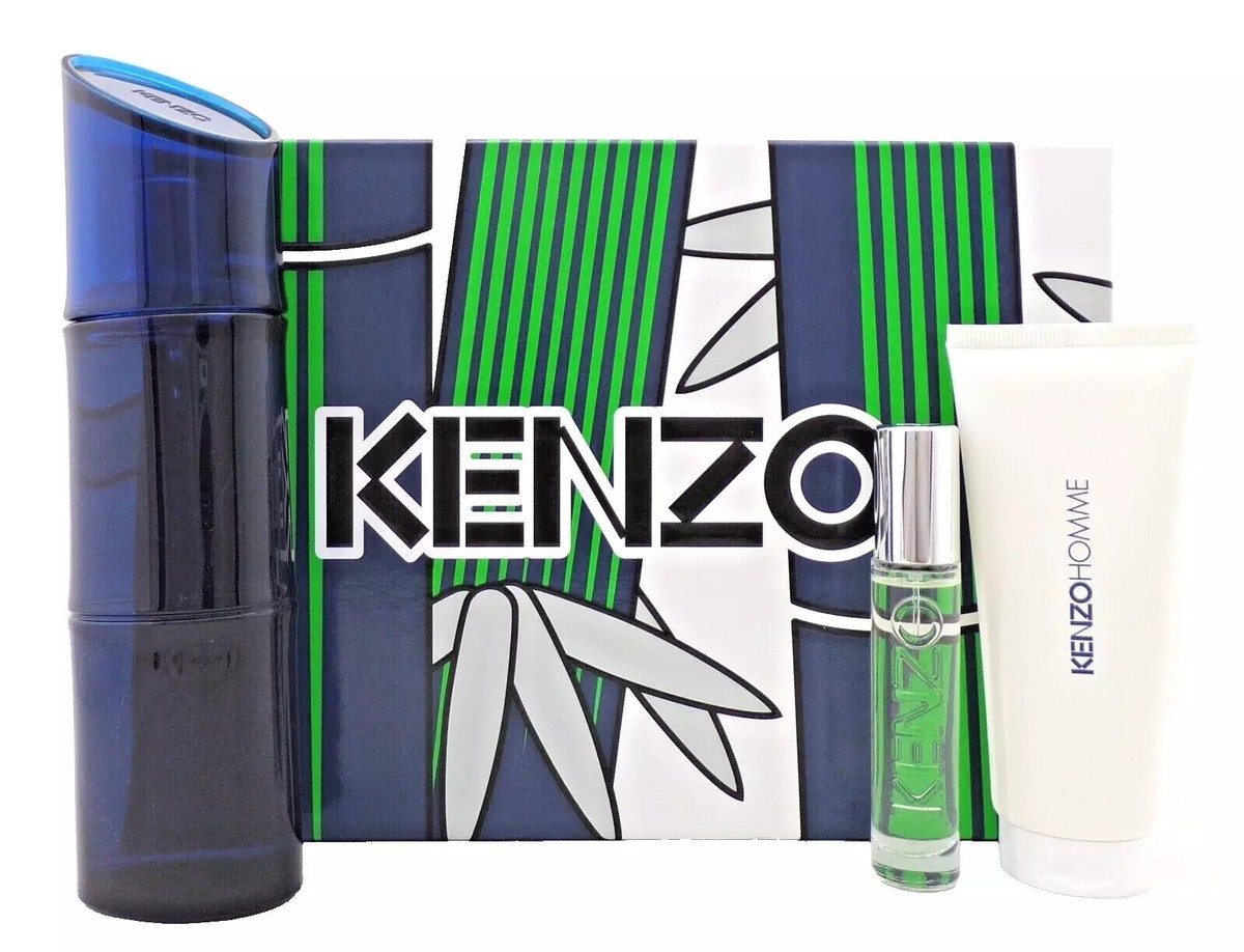 KENZO HOMME INTENSE 3 PCS GIFT SET: EDT 110ML - SPRAY 10ML 