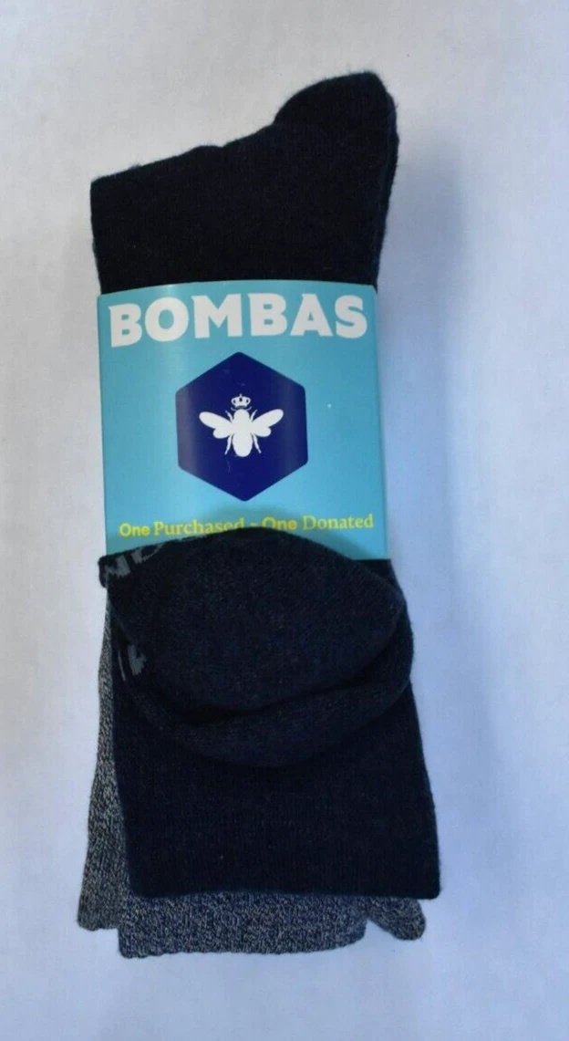 Bombas Midweight Calf Crew Cushioned Honeycomb Socks Grey 4 Pack Adult L