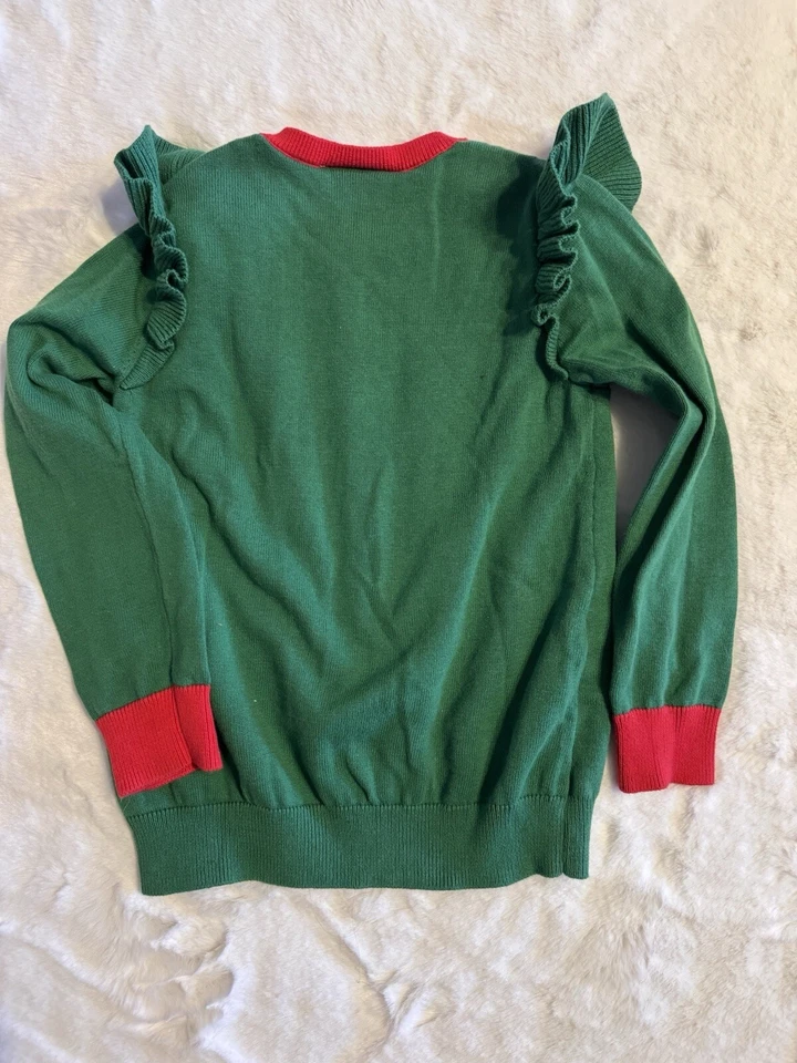 Bonnie Jean Holiday Reindeer Sweater and Skirt Set 6x Christmas NEW - Image 3 of 4