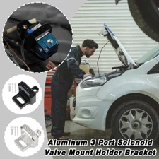 Durable Aluminum 3 Port Solenoid Valve Mount Holder Bracket for Secure Fixing US