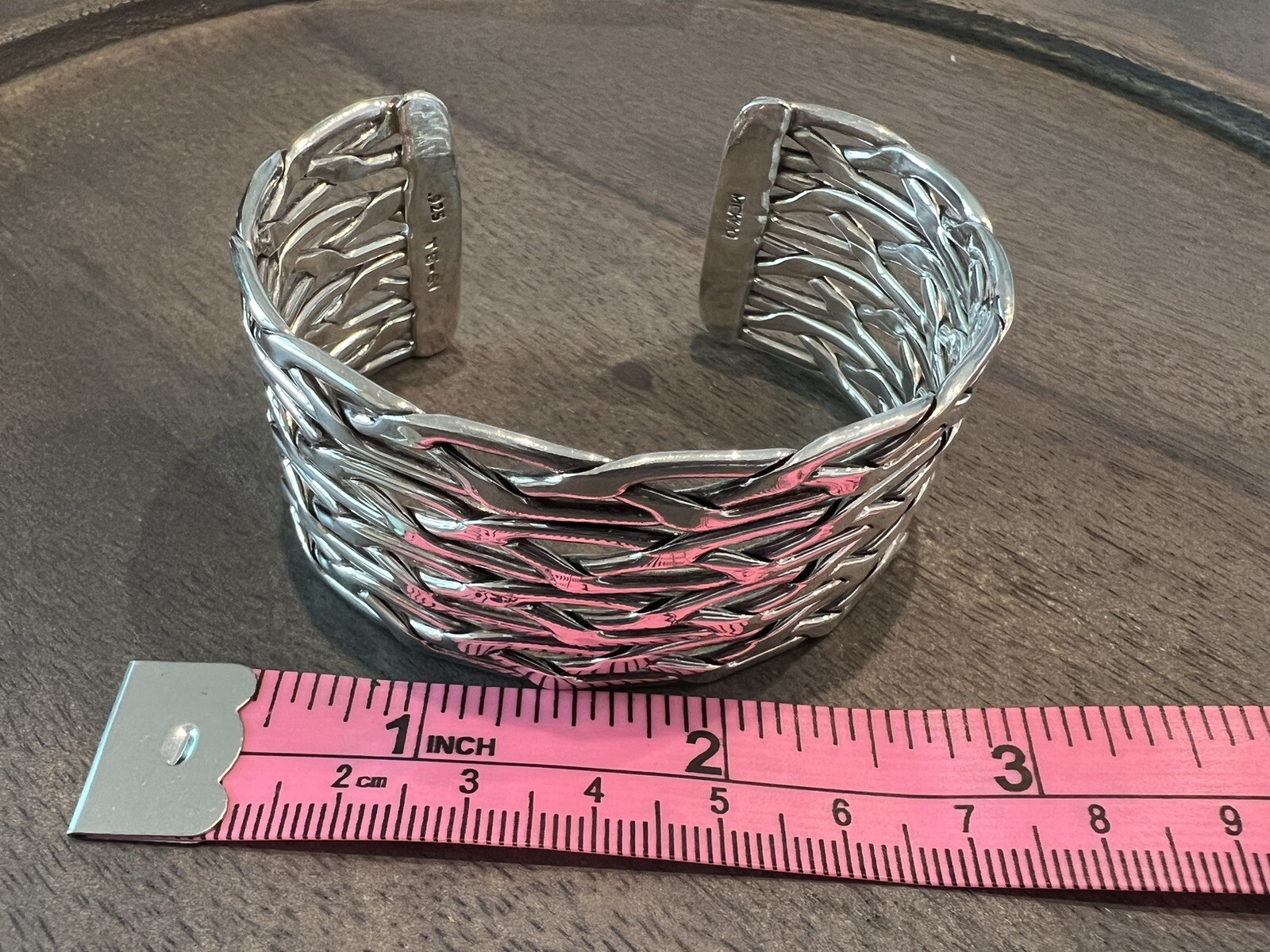 Heavy Solid Sterling Silver Cuff Bracelet - image 6