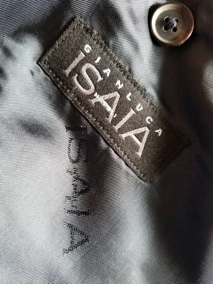 ISAIA Gianluca Super 120s Black Wool Blazer Jacket 54R 44R Coat - Image 2 of 4