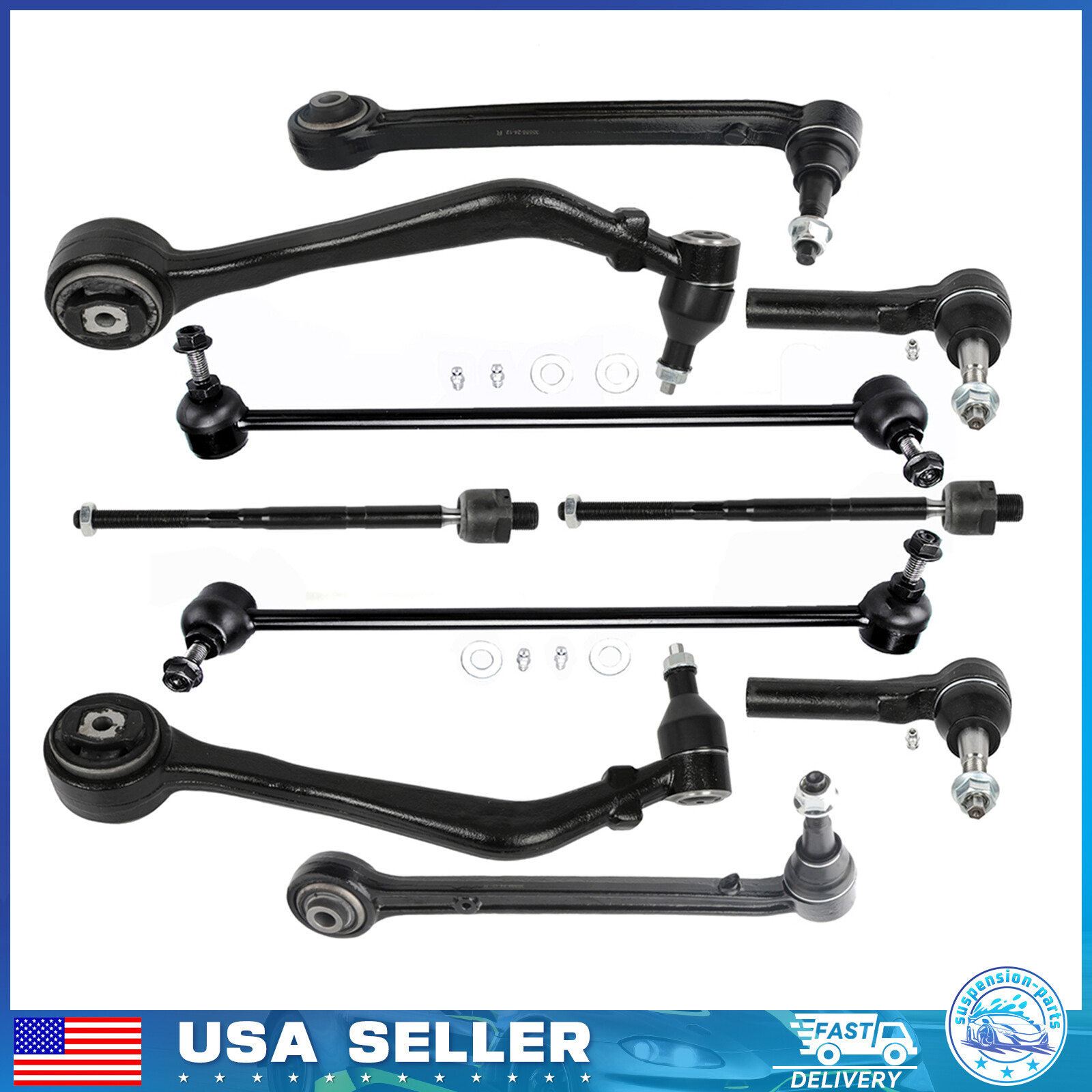 Front Lower Control Arm Tie Rod Suspension Kit For 2010 - 2015 Chevrolet Camaro