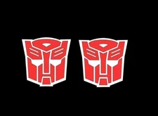 Transformers G1 Autobots Vinyl Decal Sticker Symbol, Optimus Prime, 2x2, 2 Pack!