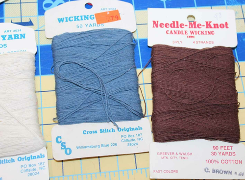 12 Skeins Spools Lot Candle Wicking Wick Yarn Cross Stitch CSO Cotton 3 ply - Picture 5 of 17