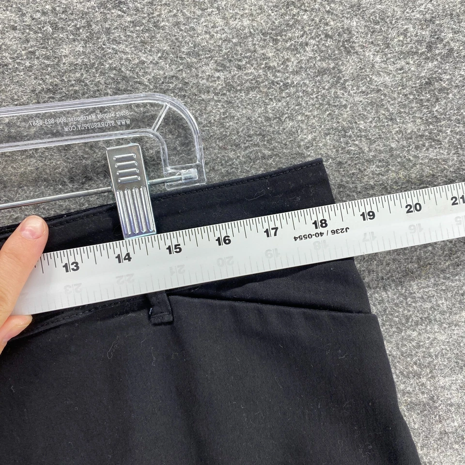 The Limited Shorts Feminino 10 Preto Cintura Alta Bolsos Chino Algodão Frente Plana - Imagem 3 de 4