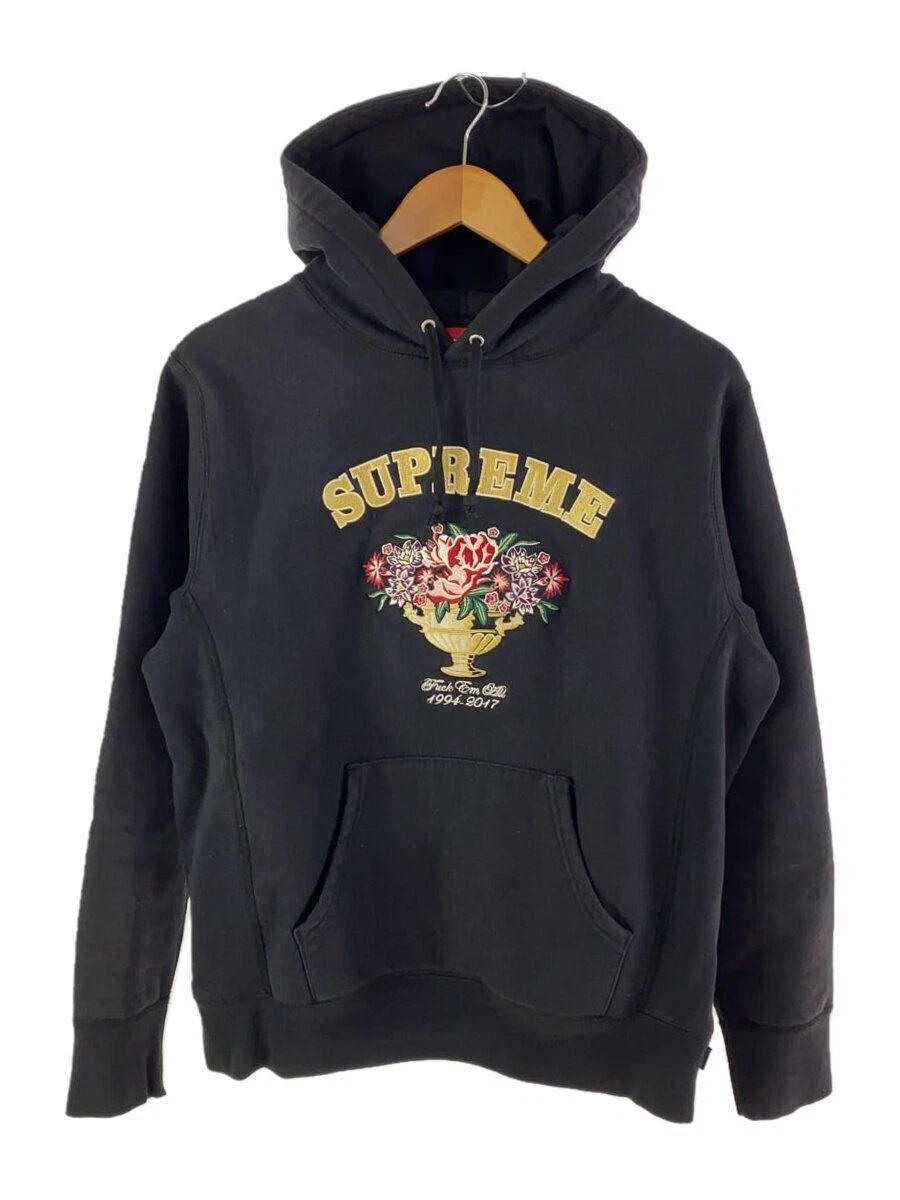 Sweat à capuche Supreme S coton noir occasion