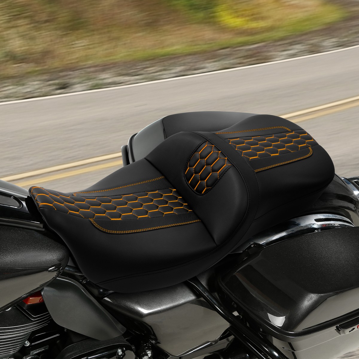 Rider Driver Passenger Seat Fit For Harley Touring Street Glide
