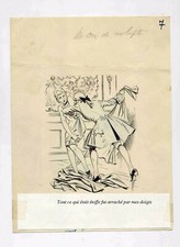 Giffey dessin original  " Un cri de volupté " TBE