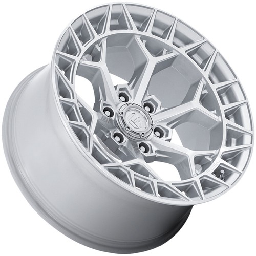 (1) 22x9.5 +18 Fuel 1PC FC873 Charger 6x135 Gloss Silver W/ Machined Face Wheel - Foto 2 di 3