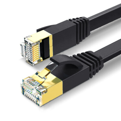 LAN ETHERNET NETZWERK KABEL SFTP CAT7 2-15m schwarz / weiß