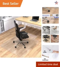 Hardwood Floor Chair Mat - Clear PVC - Heavy Duty - 36"x48" - Easy to Clean
