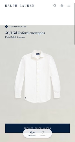 POLO RALPH LAUREN Men's Custom Fit L/S Garment Dyed Oxford Shirt SZ. S NWT $168 - Bild 10 von 11