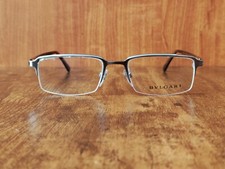 VINTAGE NOS BVLGARI 175 SILVER PILOT EYEGLASSES FRAME MADE IN ITALY 54/18 420