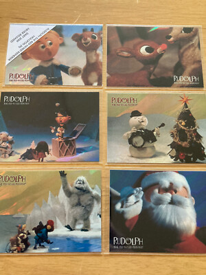 Rudolph das rotnasige Rentier Holofoil Cartoon Karten C1-C6 Dart Flipcards 2001