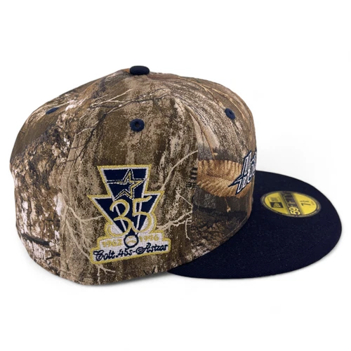 New Era 休斯顿太空人队 美国职棒大联盟真树迷彩 35 年补丁 59FIFTY 合身帽子 - 第 2 张/共 7 张