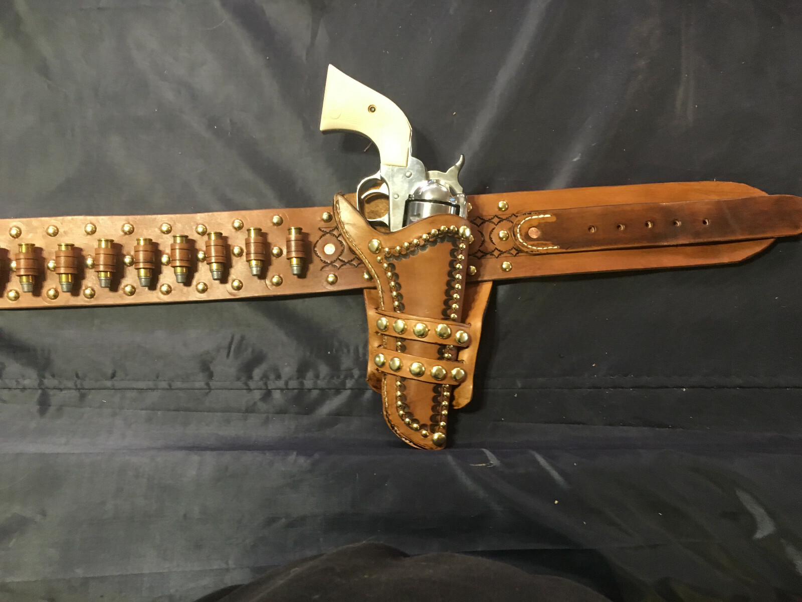 Leather Western Gun Belt and Holster | eBay