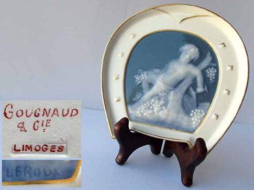 Porcelain Plaque, Pate On Pate, Limoges Gougnaud, Signed, Um 67oz468 - Picture 1 of 10