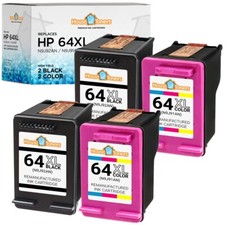64XL 64 Fits HP 64XL Black Ink Cartridge H62 XL Color for HP ENVY 6220 6230 6232