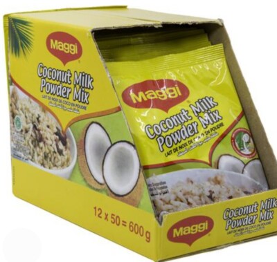 12 Pack MAGGI COCONUT MILK POWDER MIX 50g - Lait De Noix De Coco En Poudre