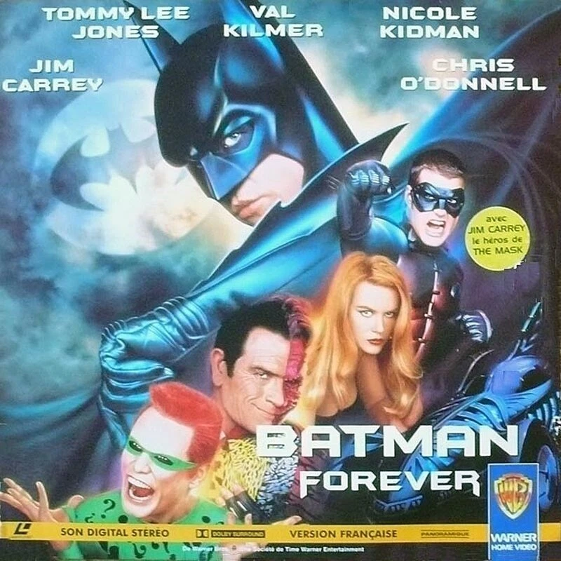 Batman Forever WS VF NEU PAL LASERDISC Val Kilmer, Tommy Lee Jones, Jim Carrey