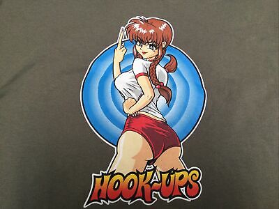 Hook Ups Skateboard Anime T-Shirt Vintage Authentic NWT New Men’s XL