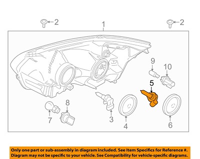 FORD OEM 11-24 E-Transit Headlamp Components-Low Beam Bulb BE8Z13N021B