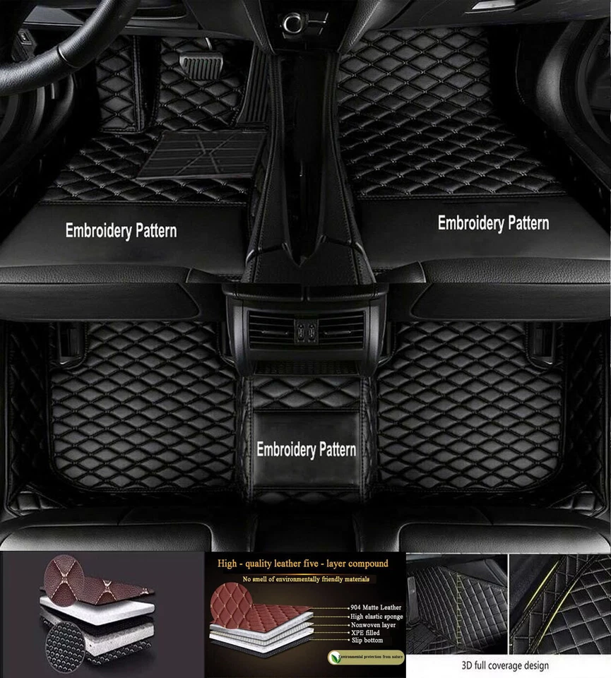 For Mercedes-Benz 1998-2025 All Model Luxury Waterproof Carpets Car Floor Mats — 第 4/4 张图片