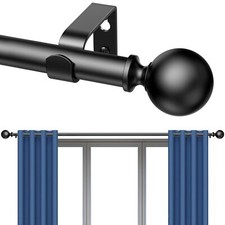 Barras de cortina ajustables de 66 a 120 pulgadas, resistentes y decorativas