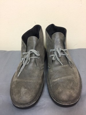 Clarks originals men size US 9M GB 8.5 gray leather ankle  lace up boots Clarks originals men size US 9M GB 8.5 gray leather ankle  main image 2